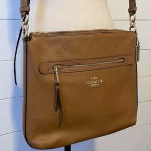 Coach pebble leather saddlebag purse